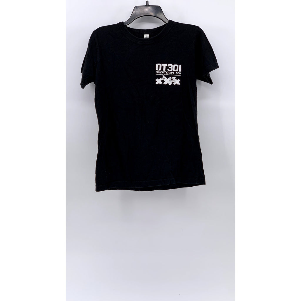 B&C COLLECTION Women's Black Overtoom 301 Graphic T-Shirt SZ L