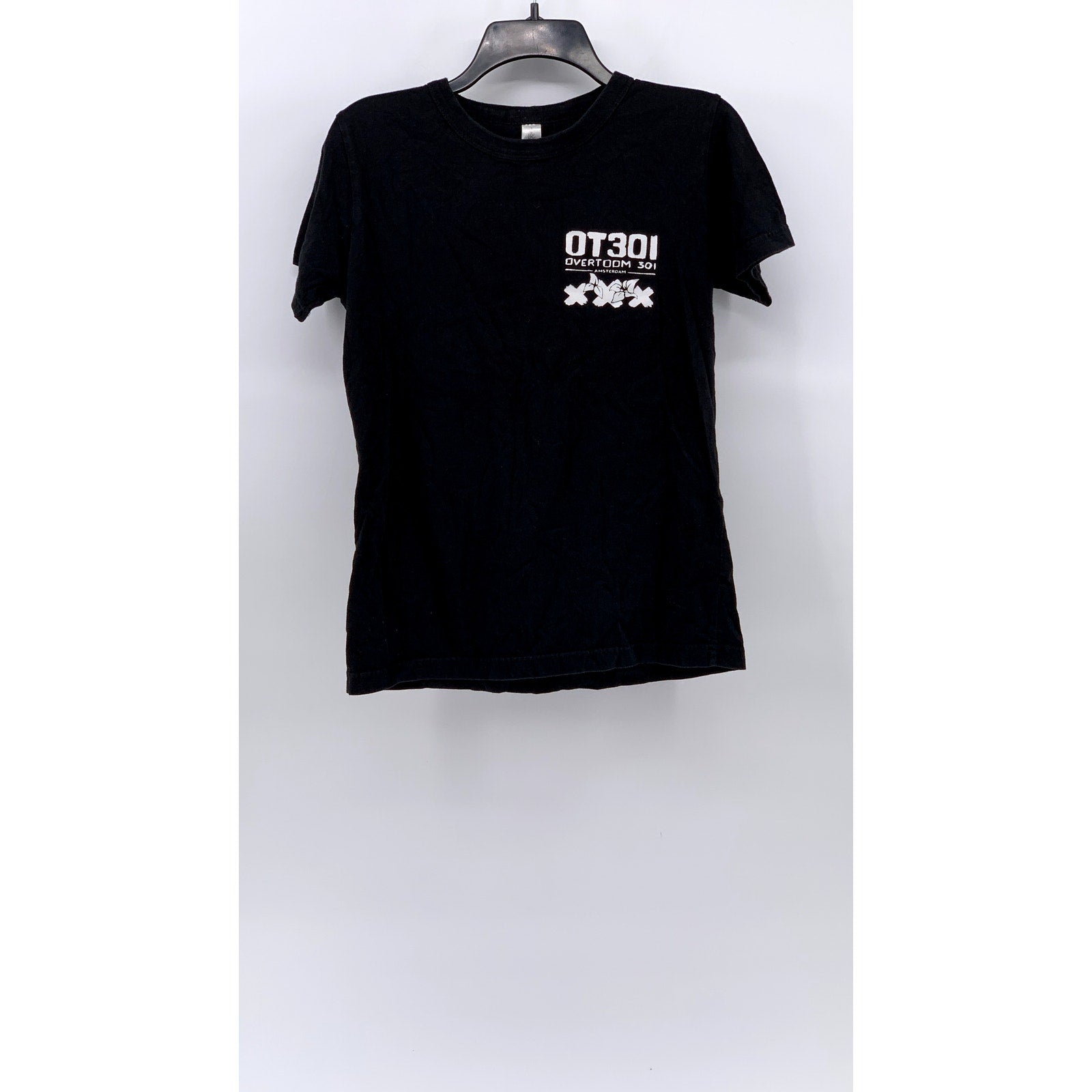 B&C COLLECTION Women's Black Overtoom 301 Graphic T-Shirt SZ L