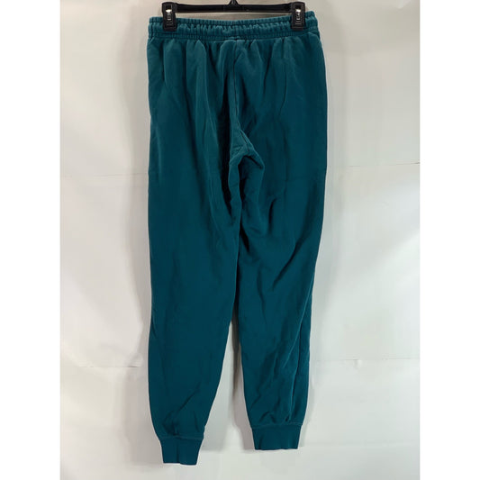 NIKE Women's Blue Essential Regular-Fit Fleece Drawstring Jogger Pants SZ S