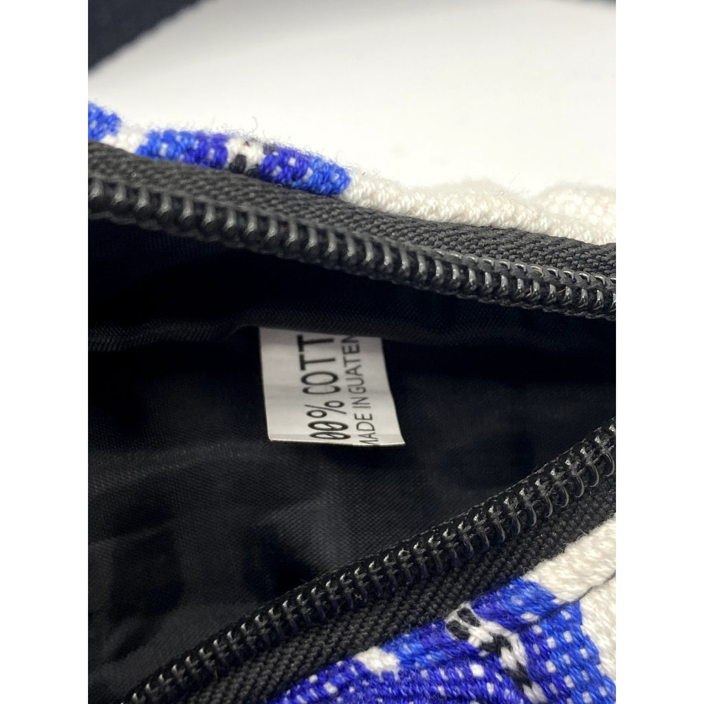 UNBRANDED Unisex Adult Blue-White Stripe Woven Lightweight Fanny Pack SZ OS