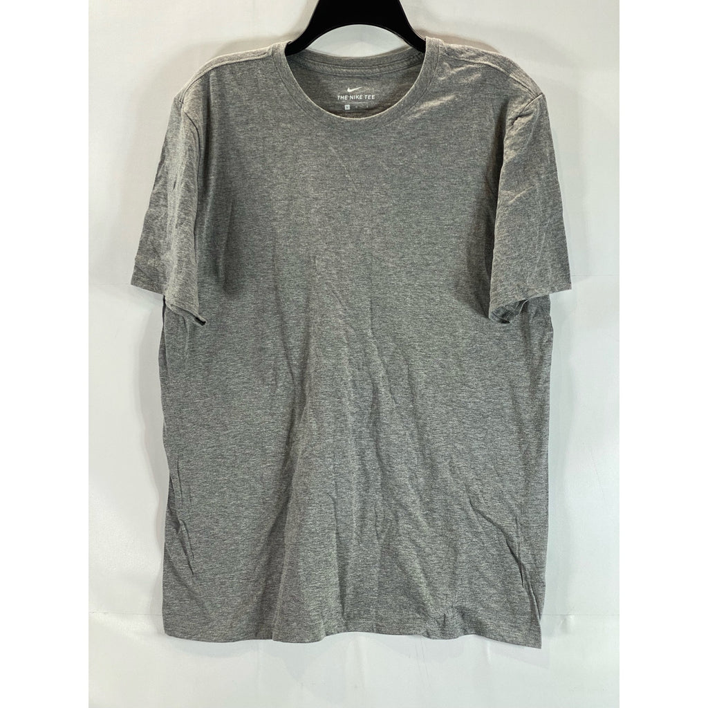 NIKE Men's Gray Crewneck Athletic-Cut Short Sleeve Shirt SZ L