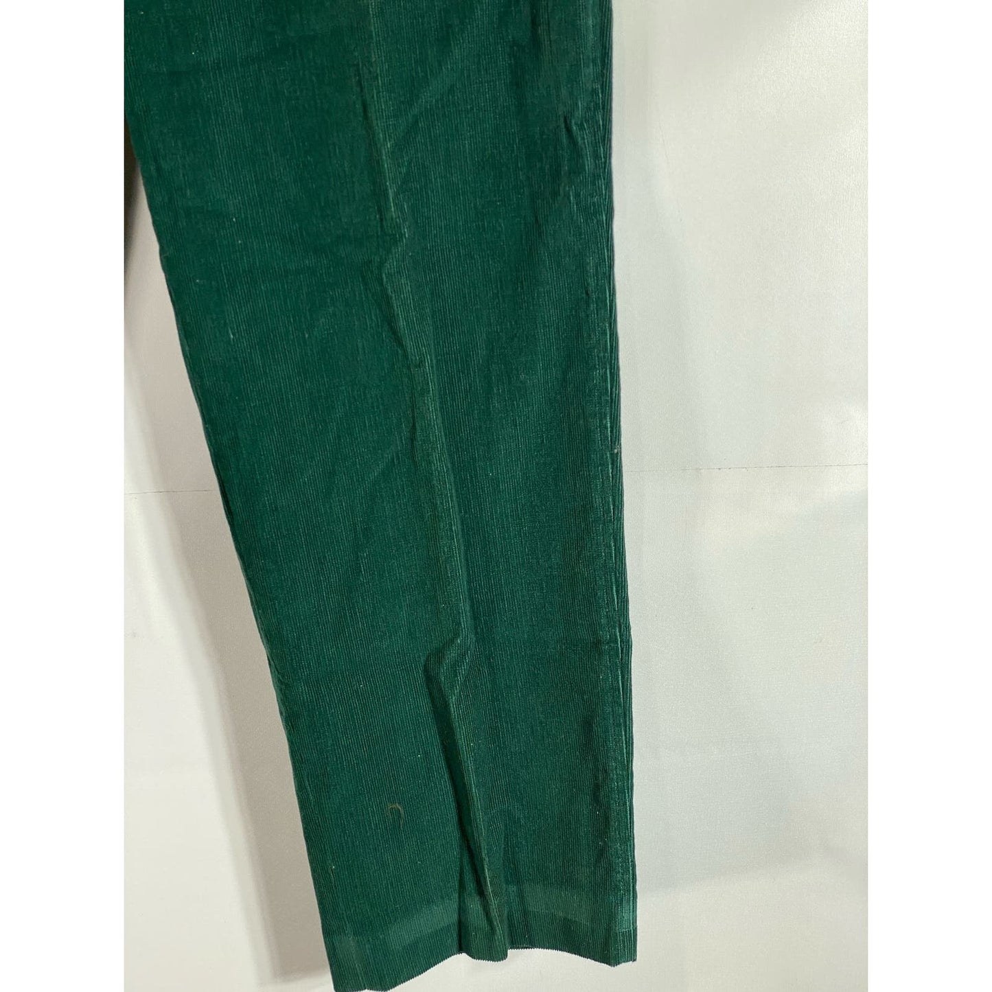 LANDS' END Men's Green Corduroy Vintage Regular-Fit Straight-Leg Pant SZ 34