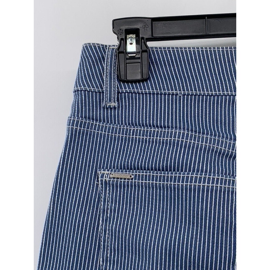 B.YOUNG Women's Blue-White Pinstripe Bykato Bykasio Jeans SZ 25(S)