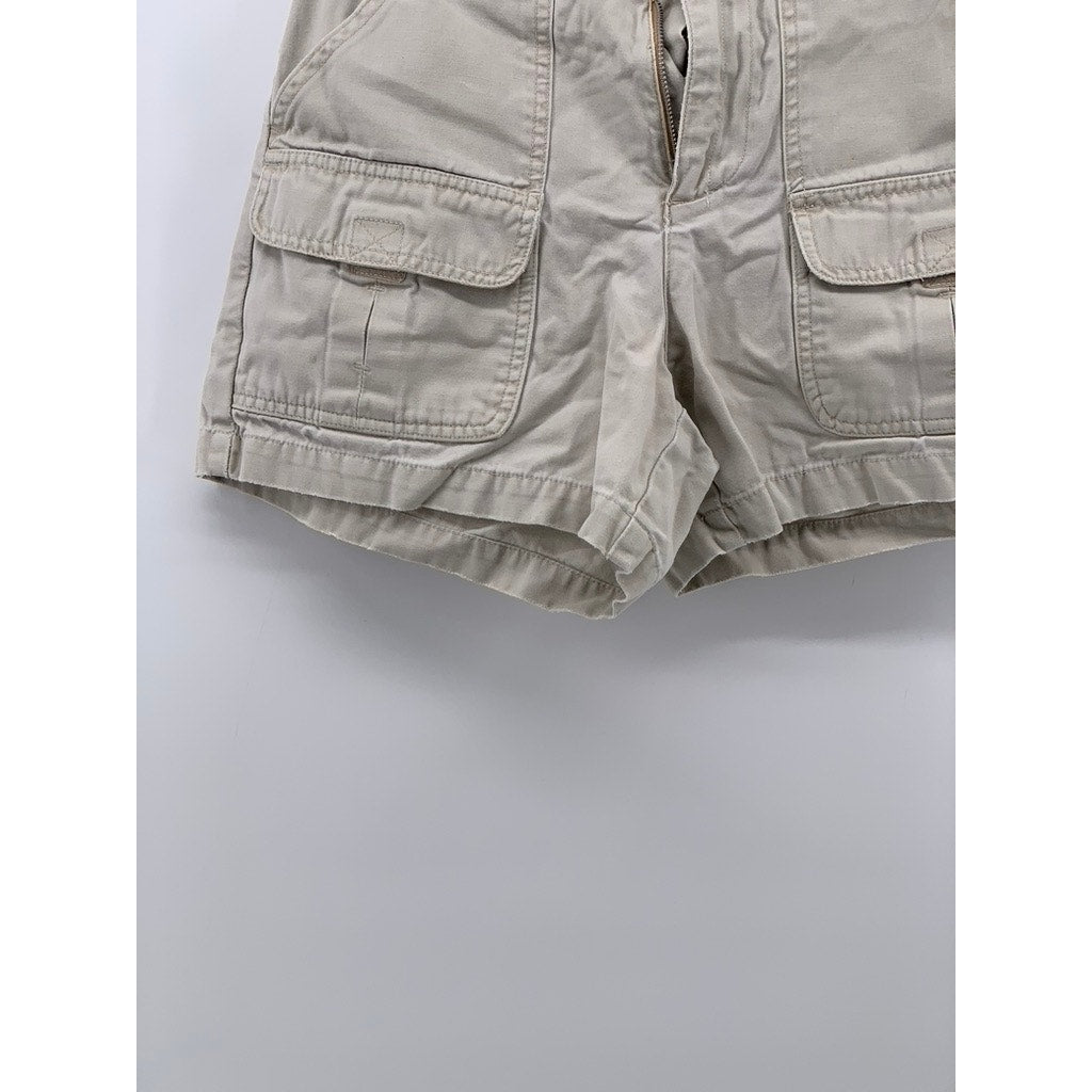 AMERICAN EAGLE Women's Vintage Beige Denim Cargo Shorts SZ 4