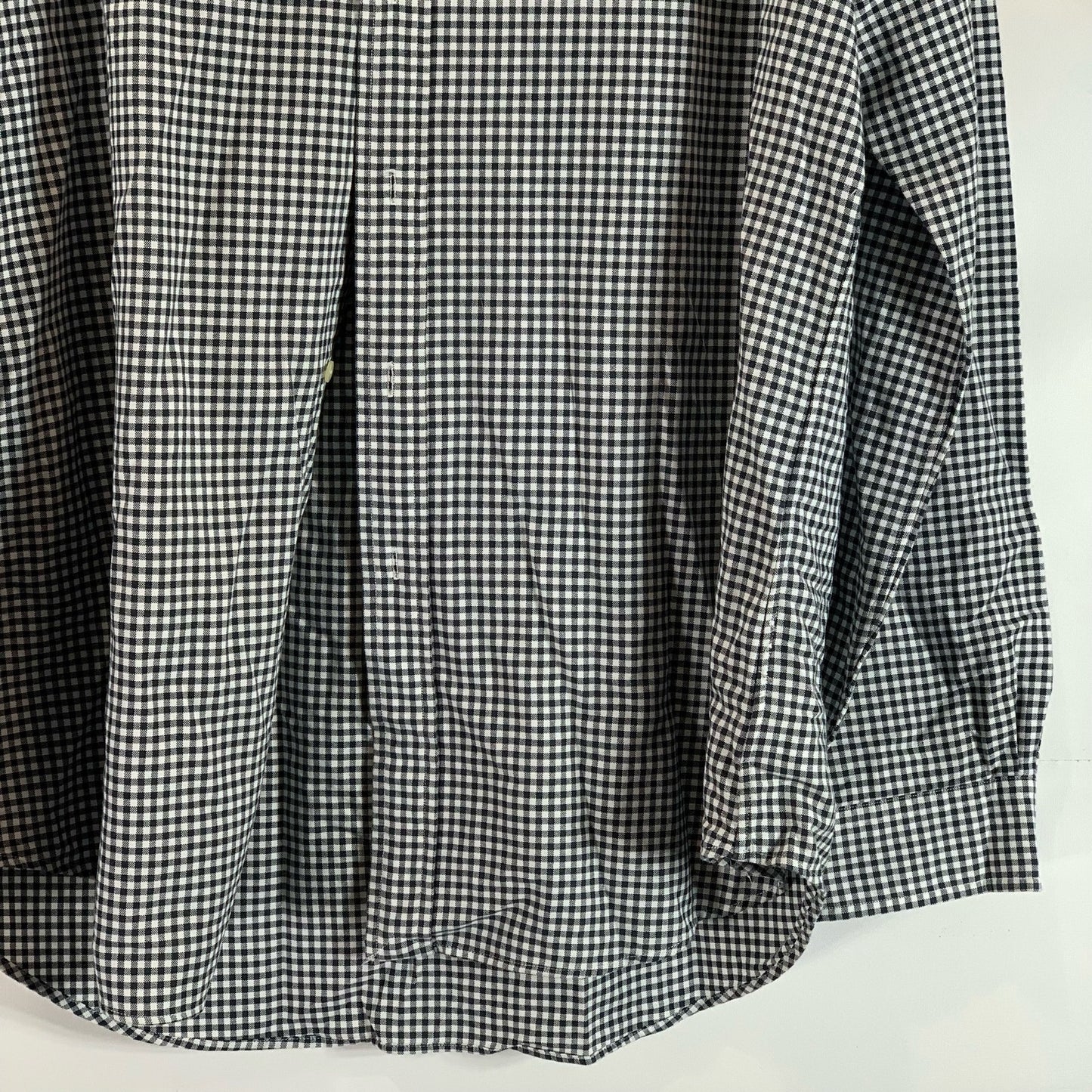 RALPH LAUREN Men's Black Gingham Classic-Fit Button-Up Long Sleeve Shirt SZ XL