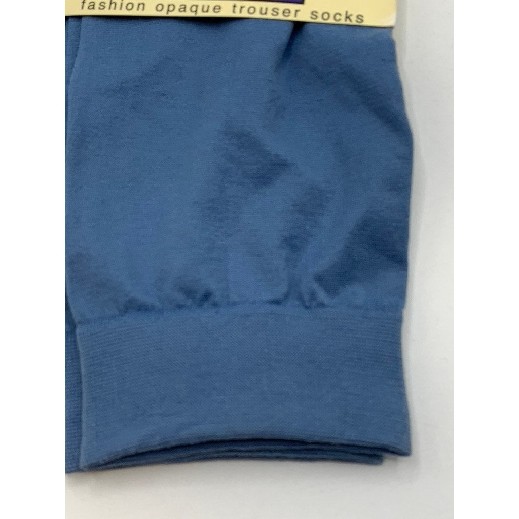 FOOT TRAFFIC Women's French Blue Knit Crew Socks SZ OS