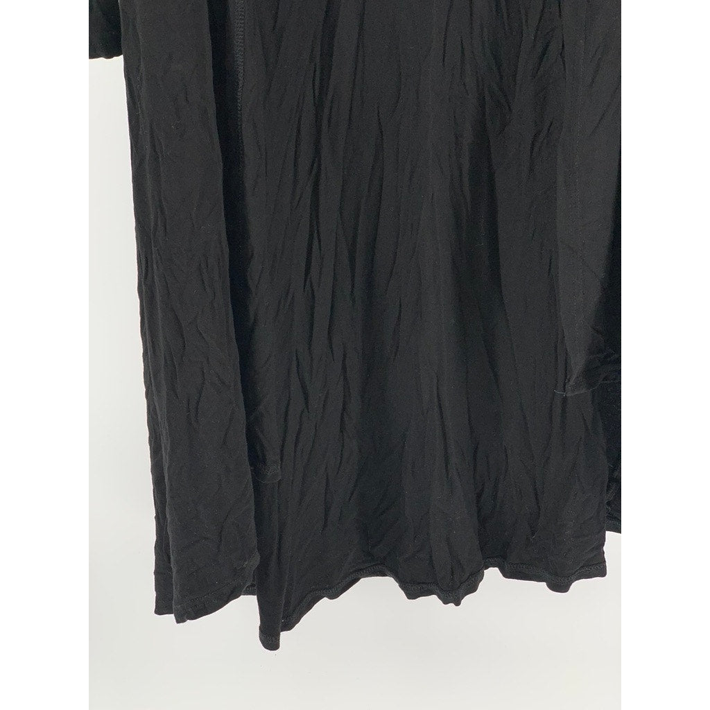 POGTMM Women's Black Solid Long Sleeve Open-Front Cardigan SZ M
