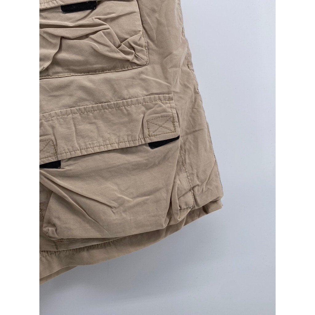 URBAN OUTFITTERS Men's Tan Mesh Lined Utility Shorts SZ XL