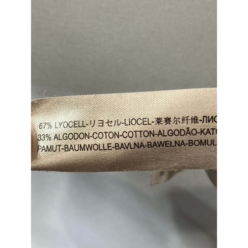 MASSIMO DUTTI Women's Solid Blue Long Sleeve Shirt SZ M