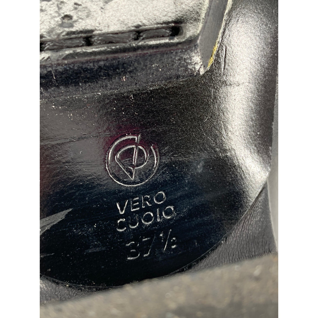 3.1 PHILLIP LIM Women's Washed Black Double Strap Peep-Toe Heeled Shoes SZ 7.5