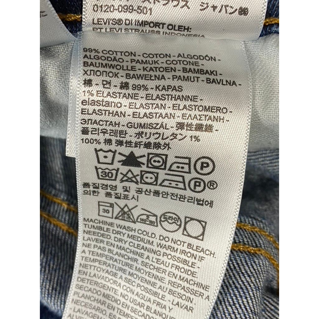LEVI'S Men's Medium Blue Loose-Fit Straight-Leg Five-Pocket Denim Jeans SZ 34X30