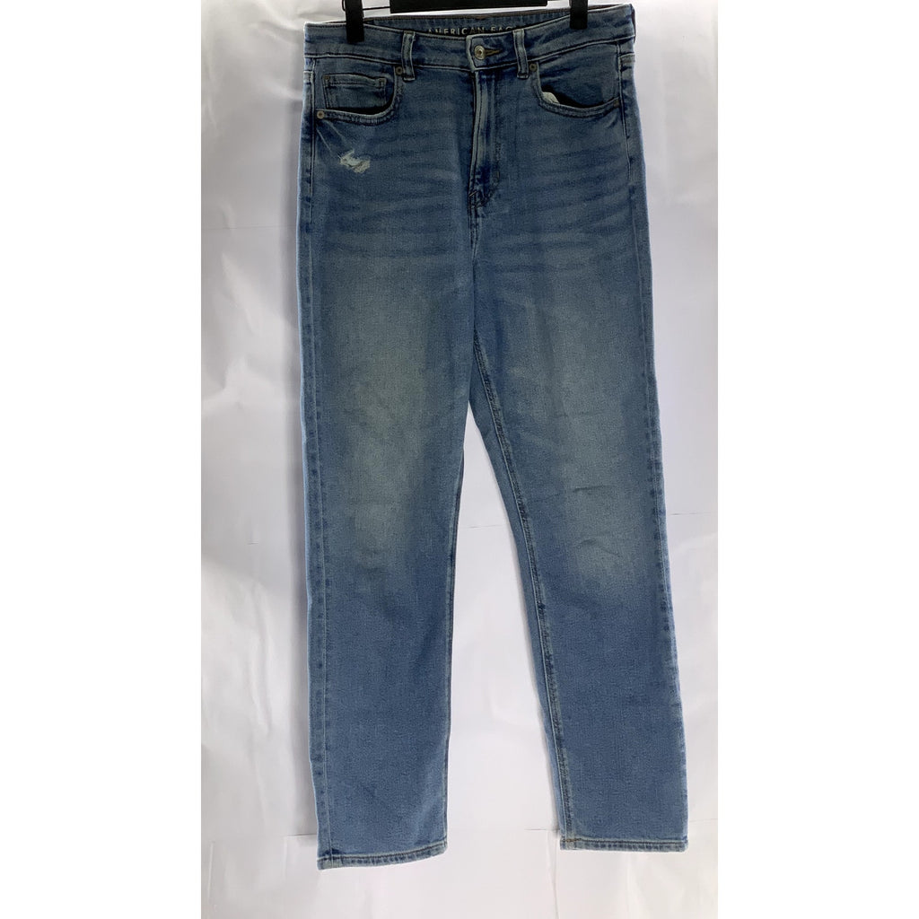 AMERICAN EAGLE Women's Light Blue Regular-Fit Slim-Fit Five-Pocket Jean SZ 8