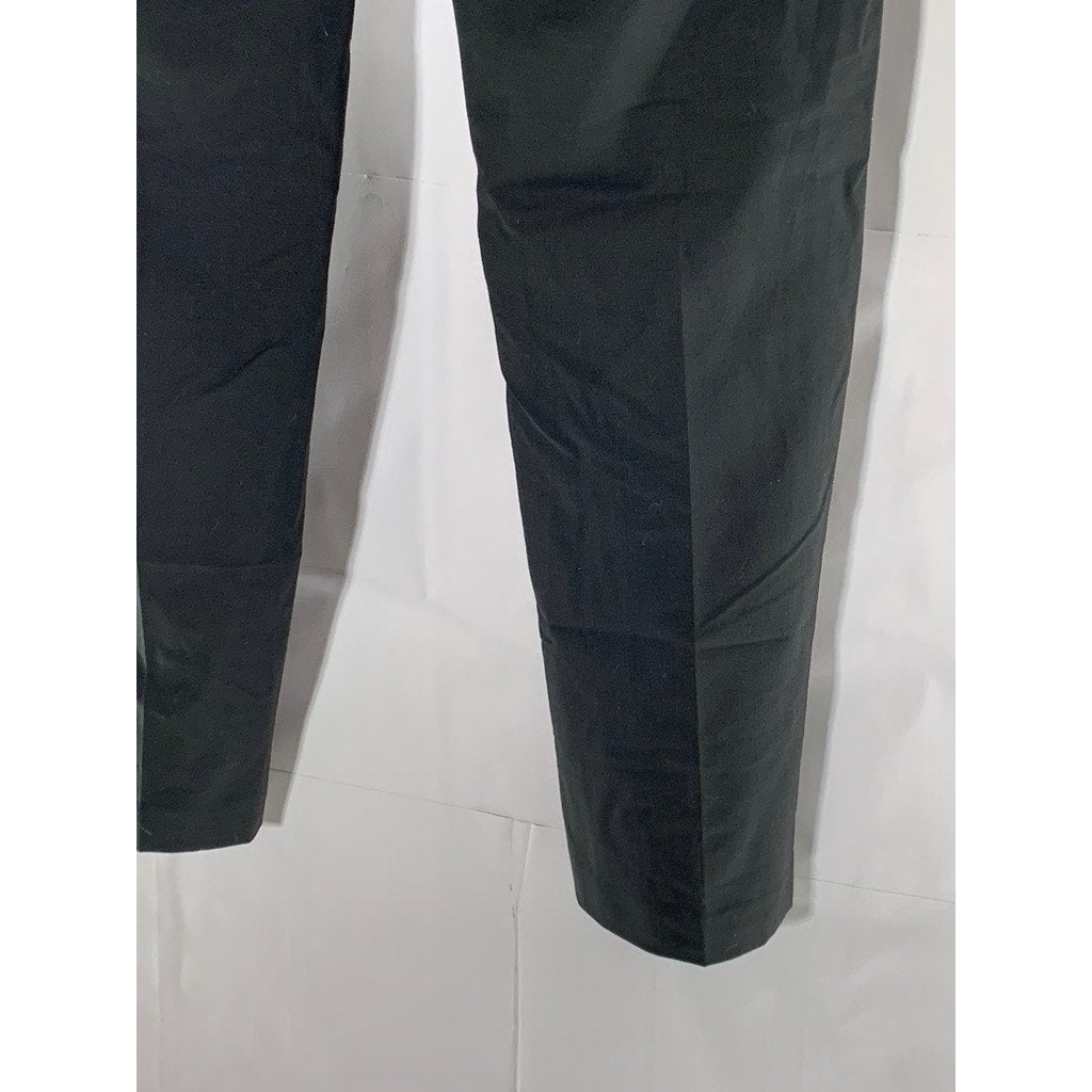 CALVIN KLEIN Men's Black Solid Slim-Fit Flat Front Dress Pants SZ 30X30