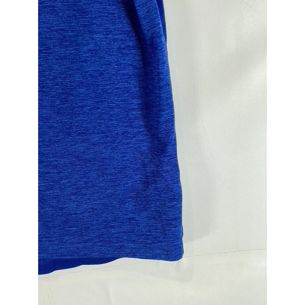 UNDER ARMOUR Men's Blue Crewneck Heatgear Fitted Short Sleeve T-Shirt SZ XL