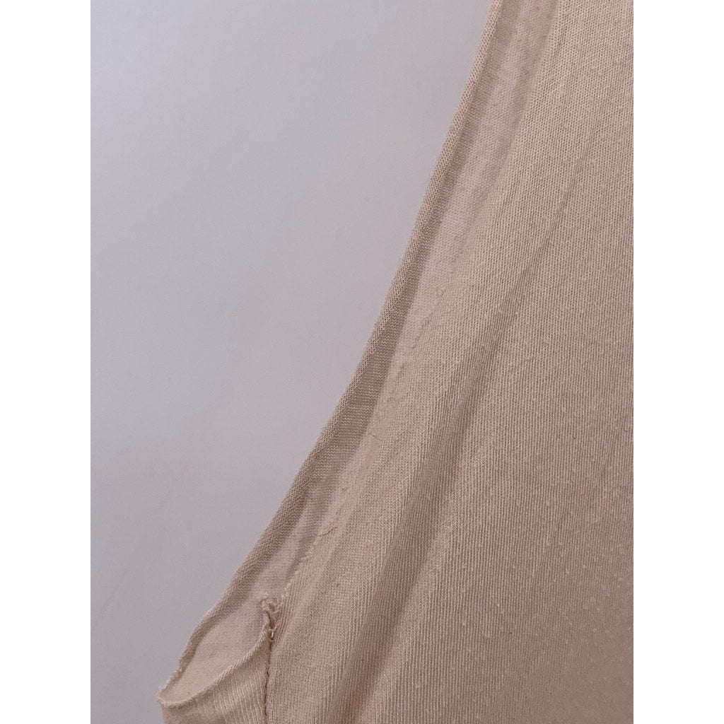 BRANDY MELVILLE Women's Beige Scoop-Neck Lightweight Muscle Tank Top SZ OS
