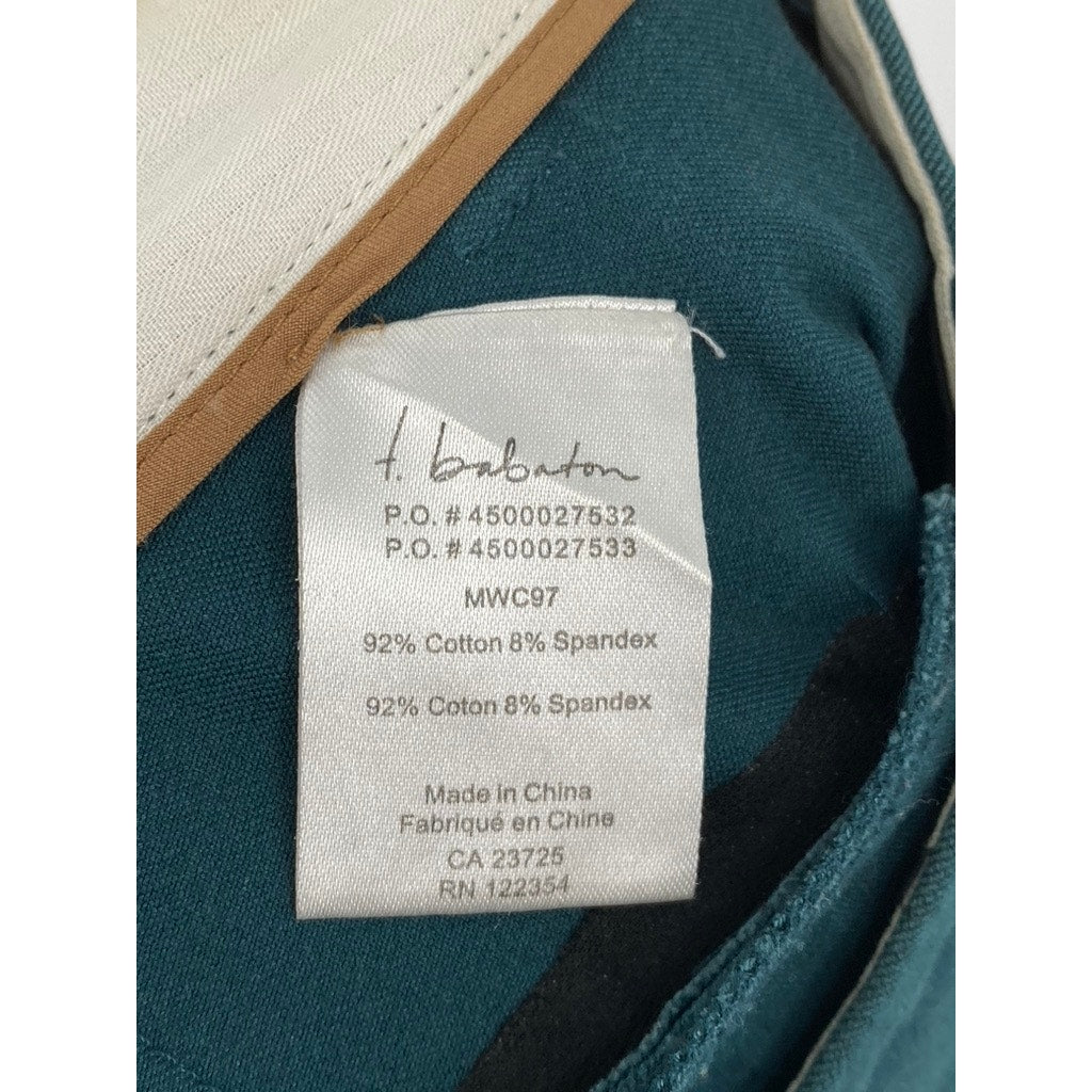 T, BABATON Women’s Dark Green Slim-Leg Regular-Fit Pant SZ 4