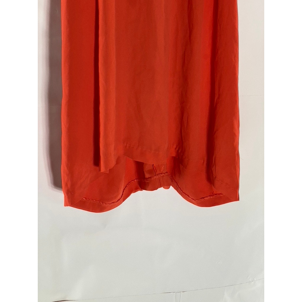 BB DAKOTA Women’s Orange Back Keyhole Layered Crewneck Tank Top SZ M