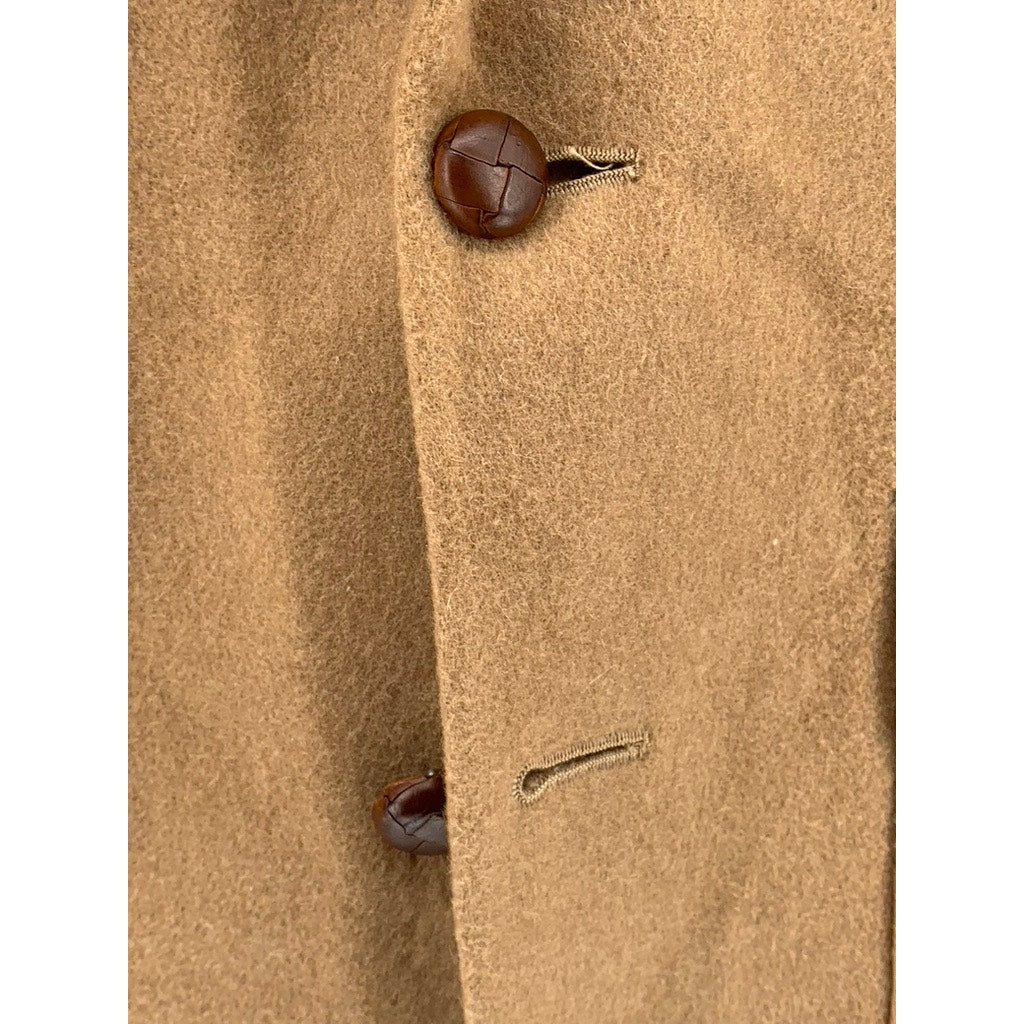 GLENSHIRE Men's Tan Wool Textured Two-Button Blazer SZ 38R