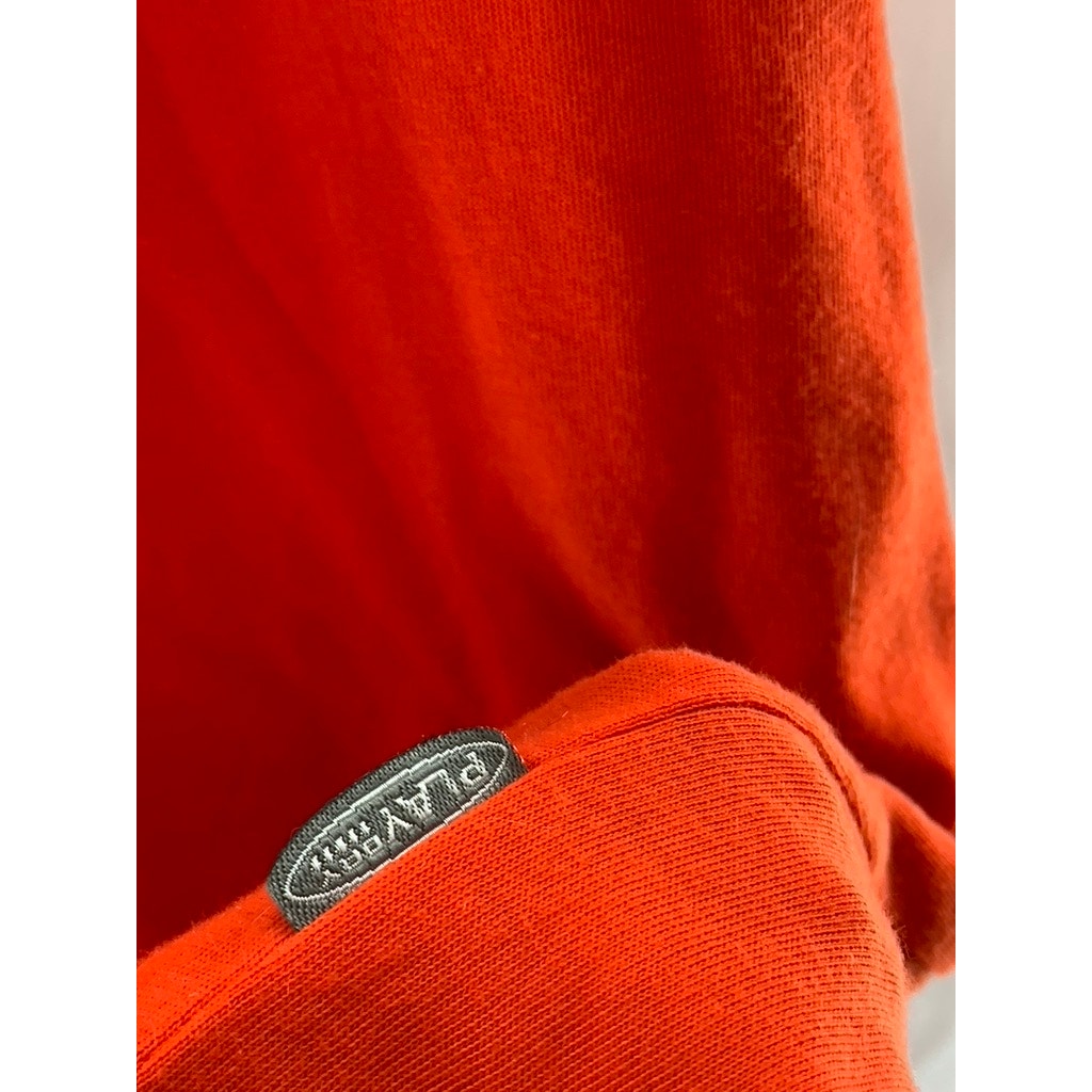 REEBOK Men's Red PlayDry Crewneck Short Sleeve Logo T-Shirt SZ L