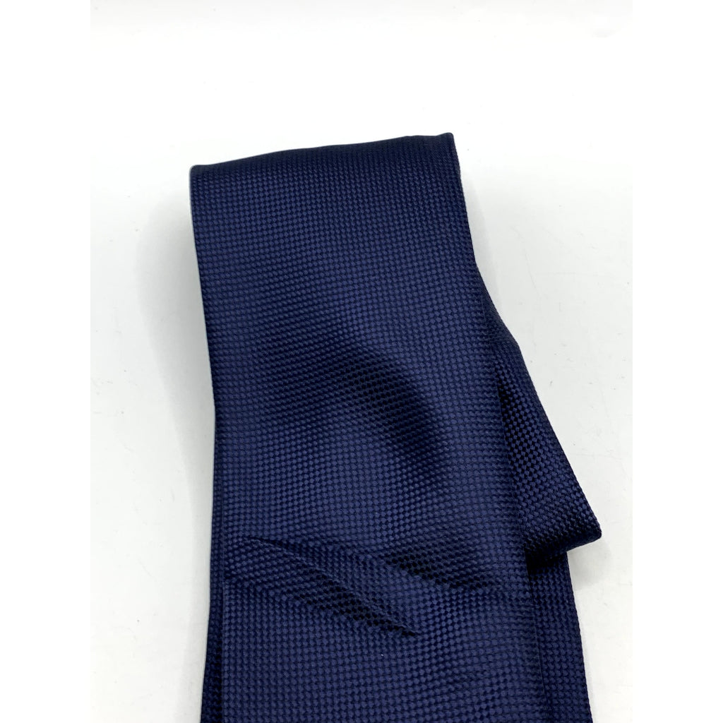 JOHN HENRY Men's Navy Blue Birds Eye Solid Tie OS
