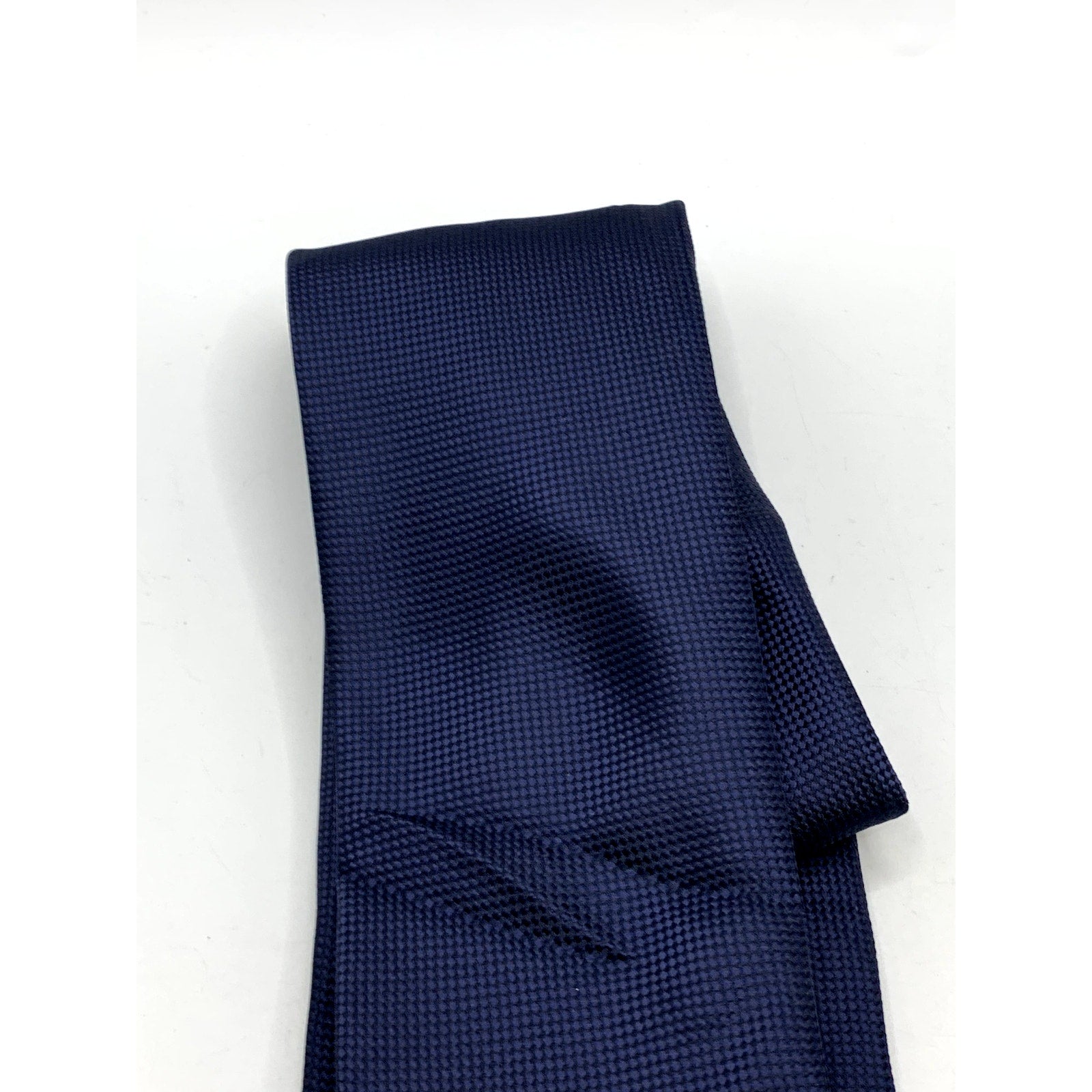 JOHN HENRY Men's Navy Blue Birds Eye Solid Tie OS