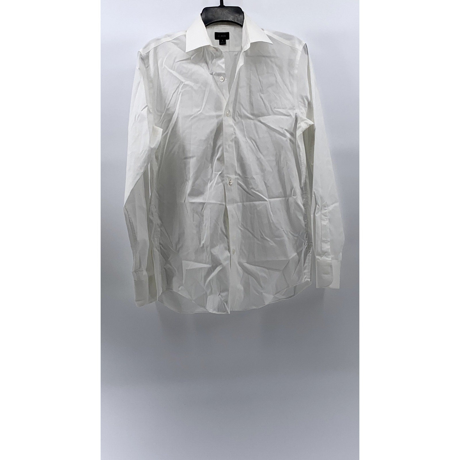 J.CREW Men's White Cotton Poplin Slim-Fit Button-Up Long Sleeve Shirt SZ S