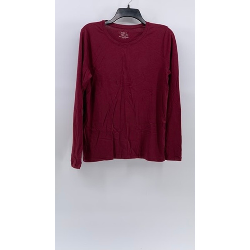 TIME & TRU Women’s Burgundy Long Sleeve Top SZ S