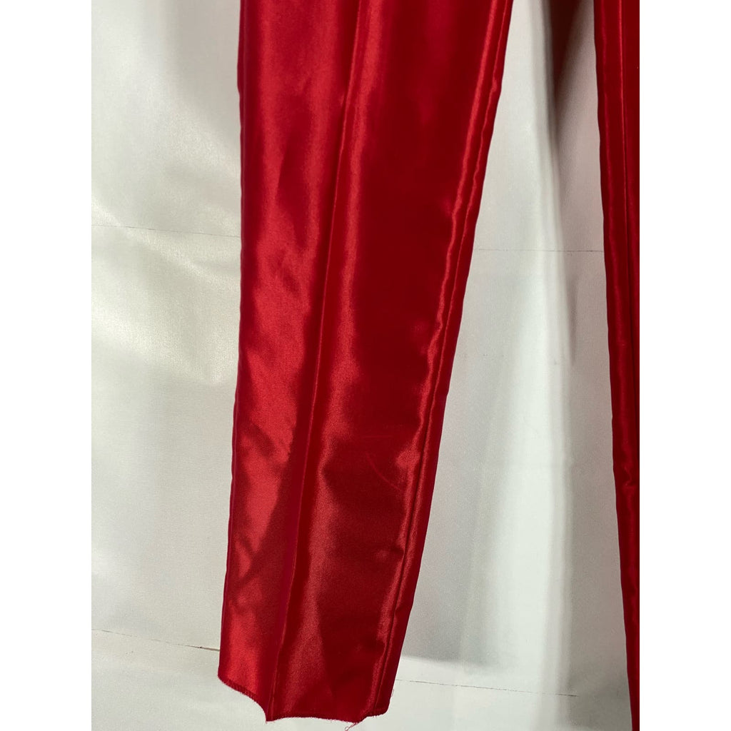 FERRECCI Men's Red Satin Short Super 150's Flat Front Suit Pant SZ 28S