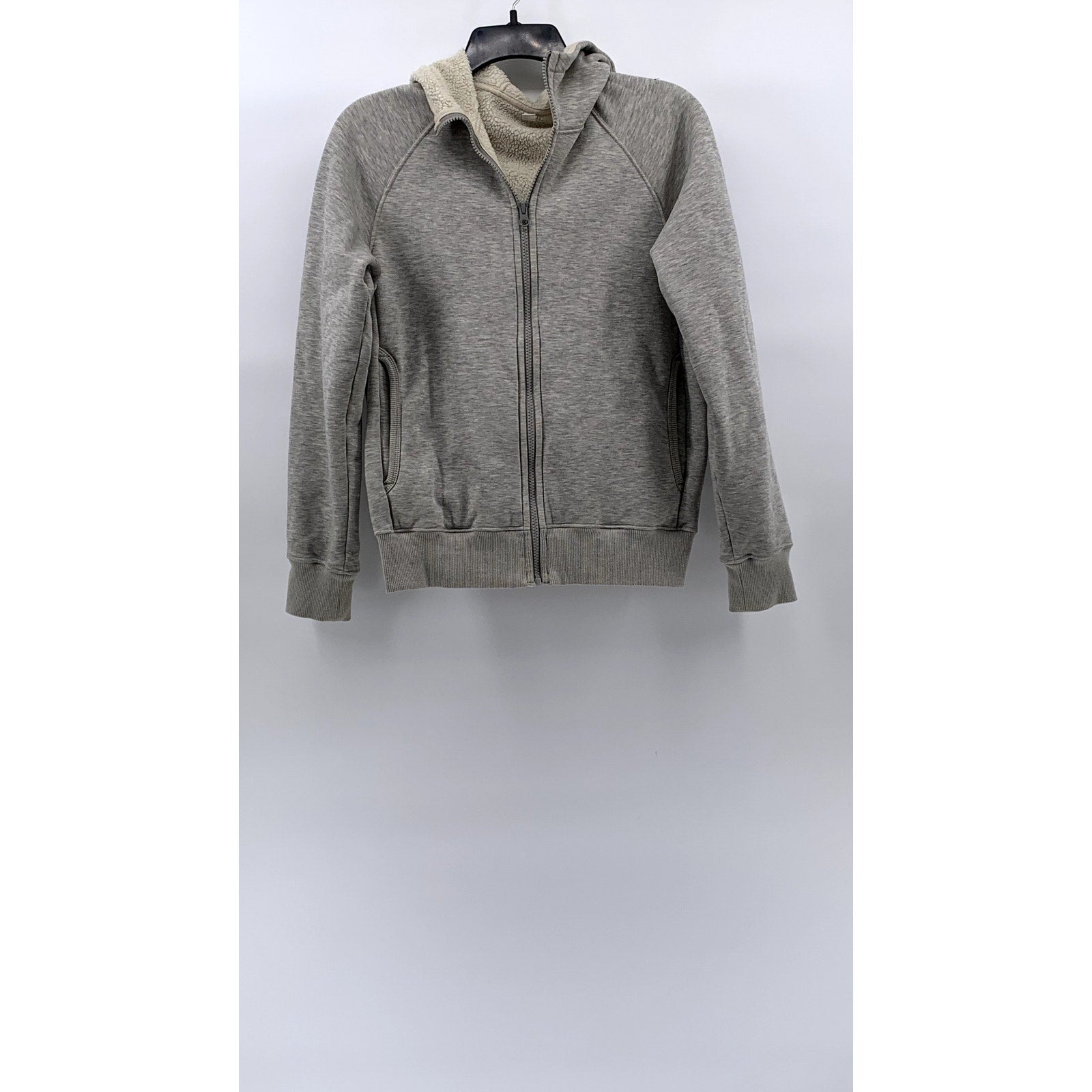 UNIQLO Men’s Gray HeatTech Pile-Lined Sweat Hooded Zip-Up Sweater SZ XS