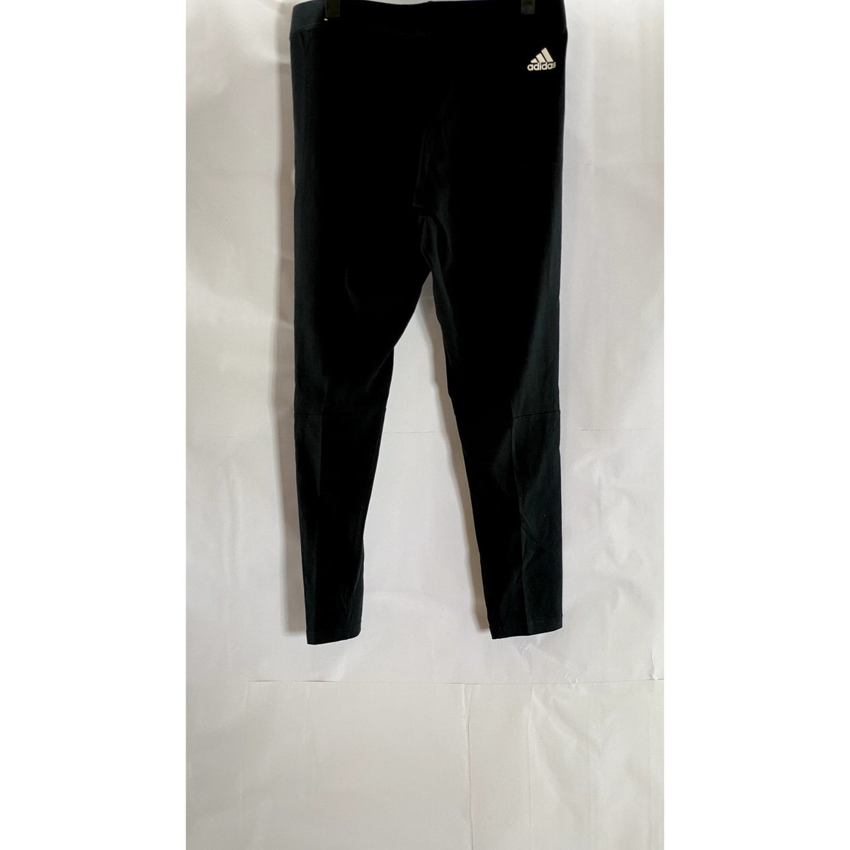 ADIDAS Women's Black/White Essential Linear Pull-On Tights SZ L