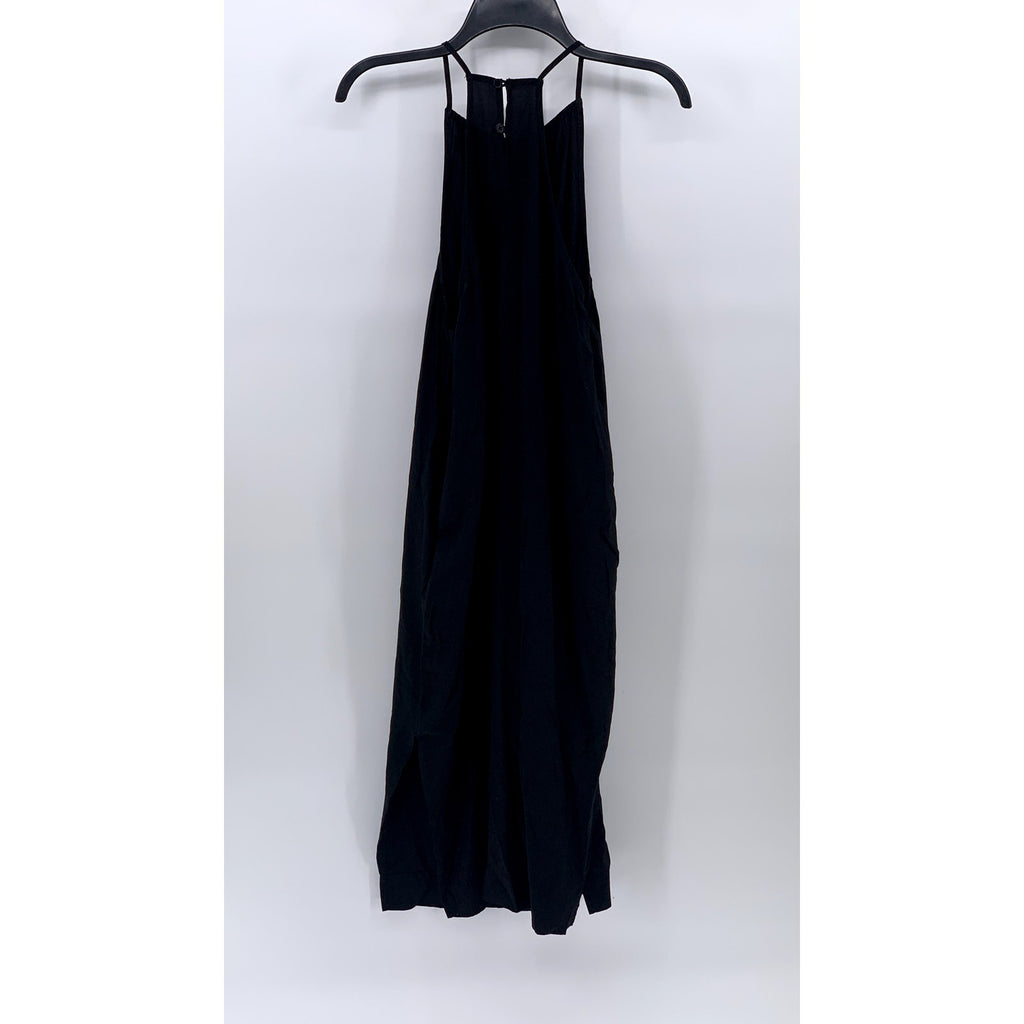 SILENCE + NOISE Women's Black Sleeveless Halter  Maxi A-Line Dress SZ M