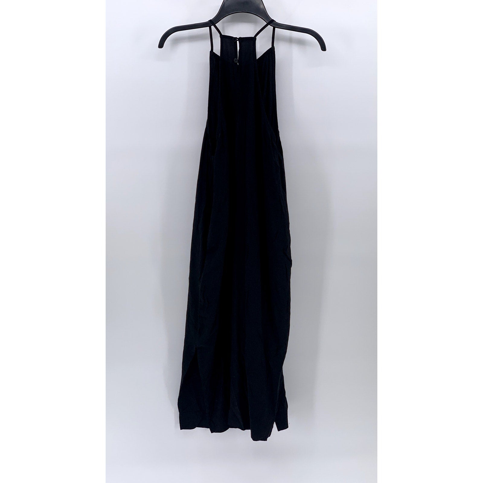 SILENCE + NOISE Women's Black Sleeveless Halter  Maxi A-Line Dress SZ M