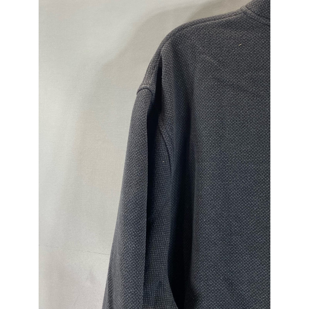 TASSO ELBA Men's Black Birdseye Quarter-Zip Pullover Sweater SZ 2XL