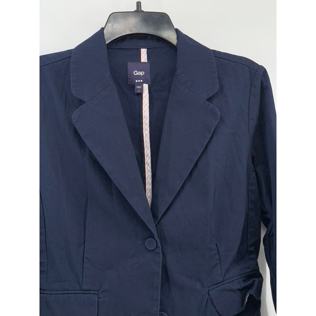 GAP Women's Navy Two Button Notch Collar Long Sleeve Academy Blazer SZ 6