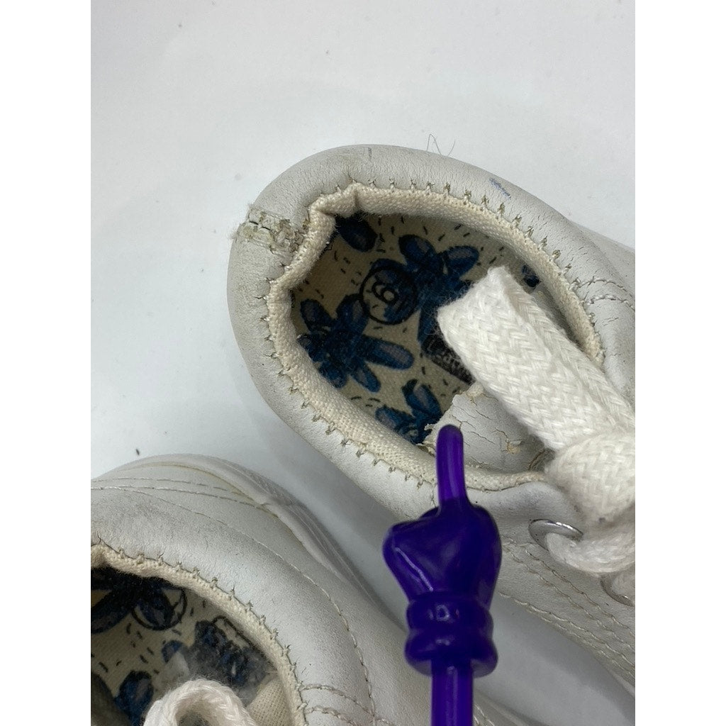 SMARTFIT Infant White Casual Lace-Up Round-Toe Skid Resistant Sneakers SZ 6