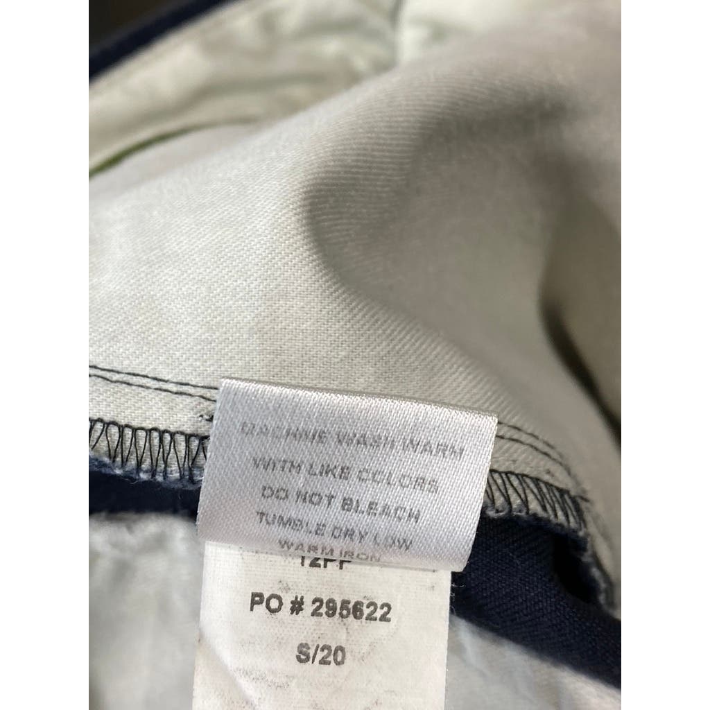 ORVIS Men's Navy Cotton Ultimate Khaki Trim-Fit Plain Front Pants SZ 35