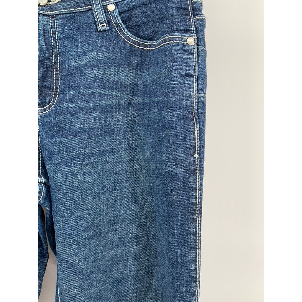 WRANGLER Women's Q-BABY Western Riding BootCut Stretch Denim Jeans SZ  9/10