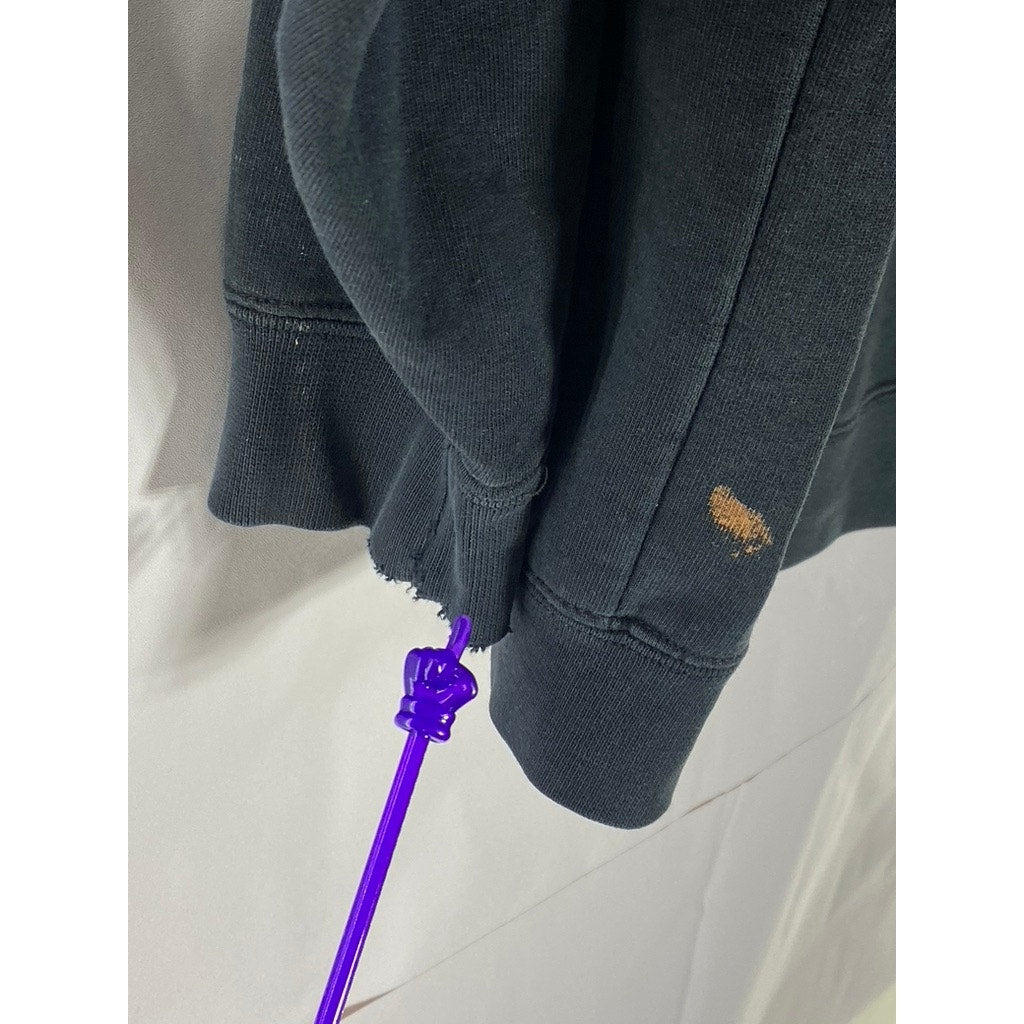 PENNANT RACEGEAR Men's Vintage Black Graphic Crewneck Long Sleeve Sweatshirt SZL