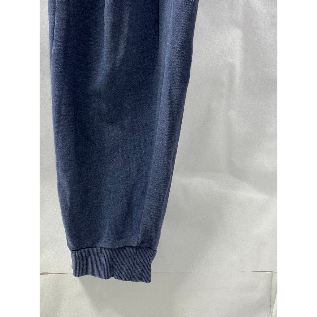 CEDAR WOOD STATE Women's Blue Solid Drawstring Pull-On Jogger Sweatpants SZ L