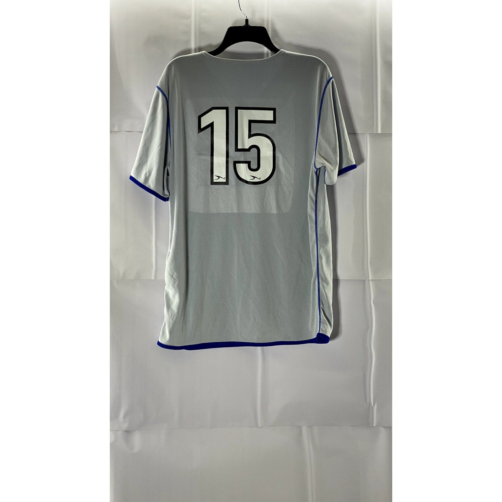 AL SCORE Men's Blue/Grey Reversible V-Neck Short Sleeve T-Shirt SZ M