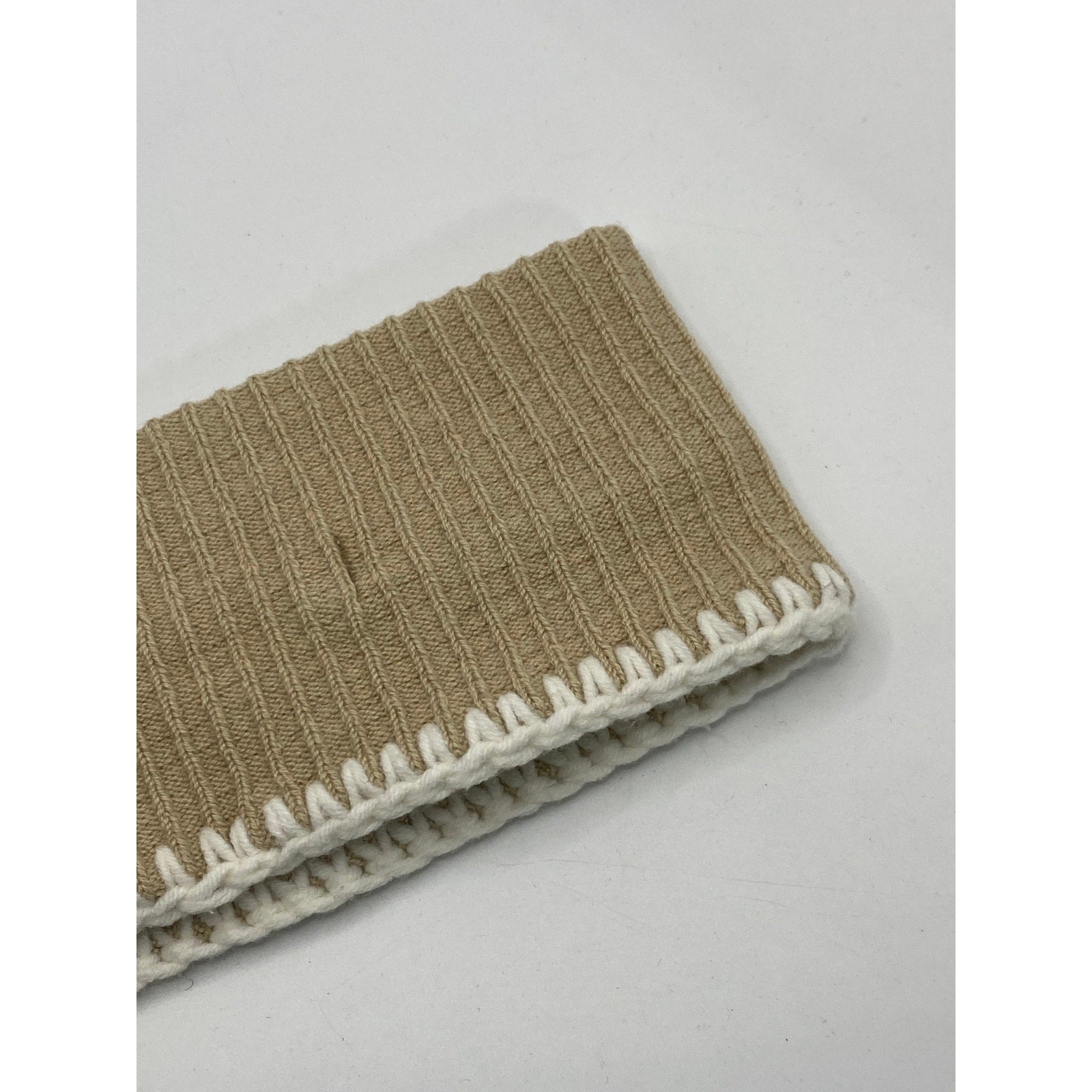 SPARKLING PIECE Women's Beige-White Patch Embroidered Headband SZ OS