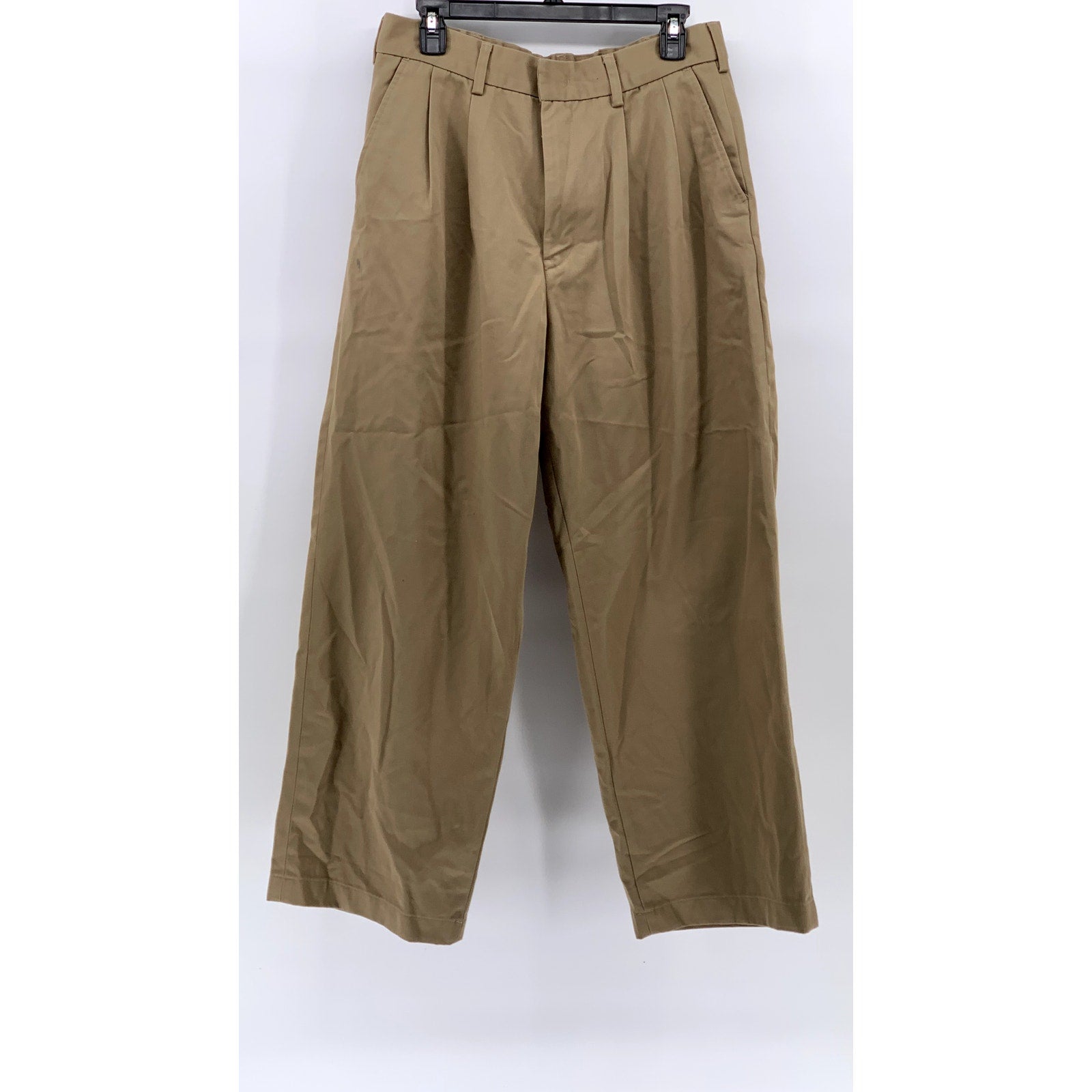 GU Men's Tan Wide-Leg Pleated Baggy Fit Pants SZ M
