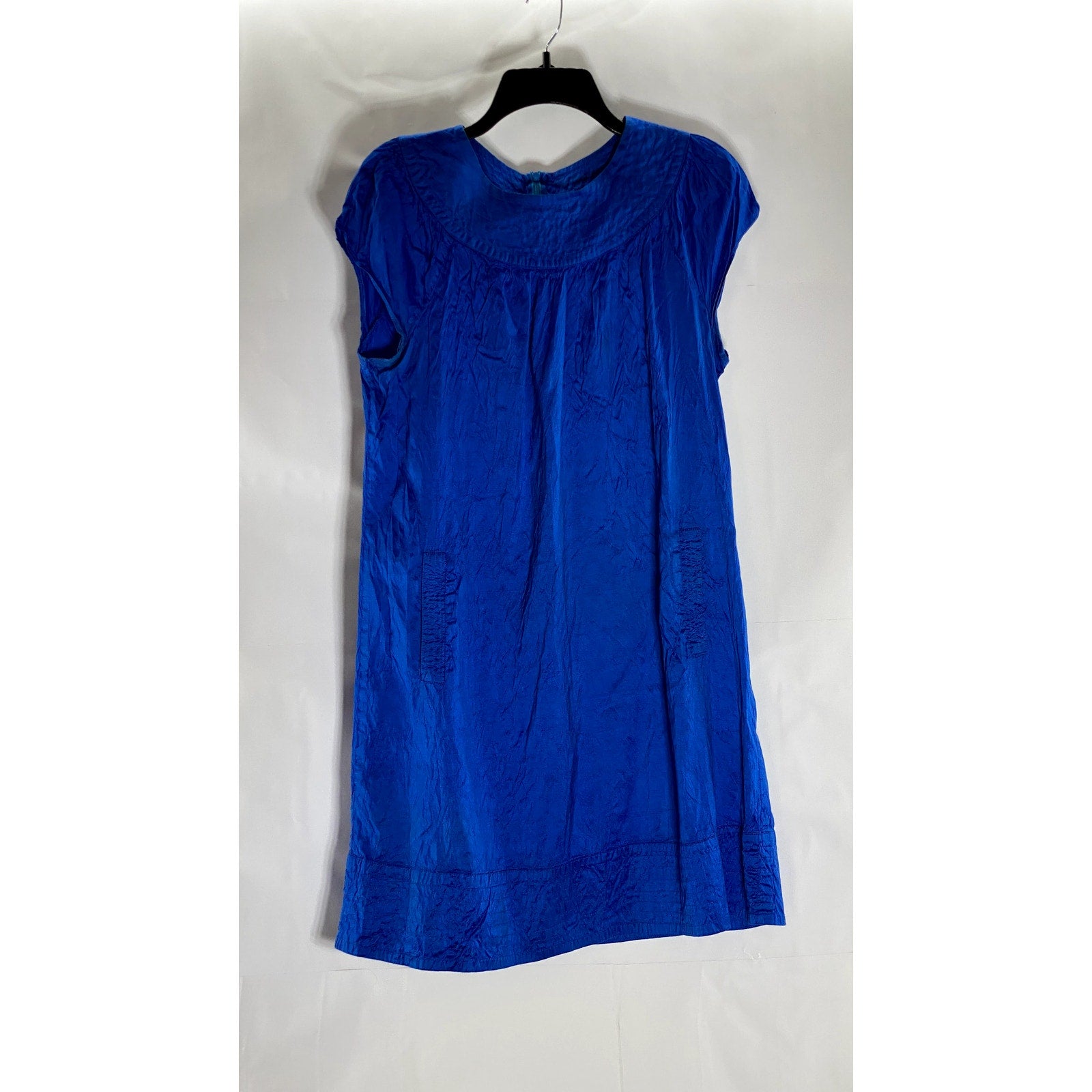 CALYPSO ST. BARTH Women's Dark Blue Crewneck Short Sleeve Knee Length Dress SZ L