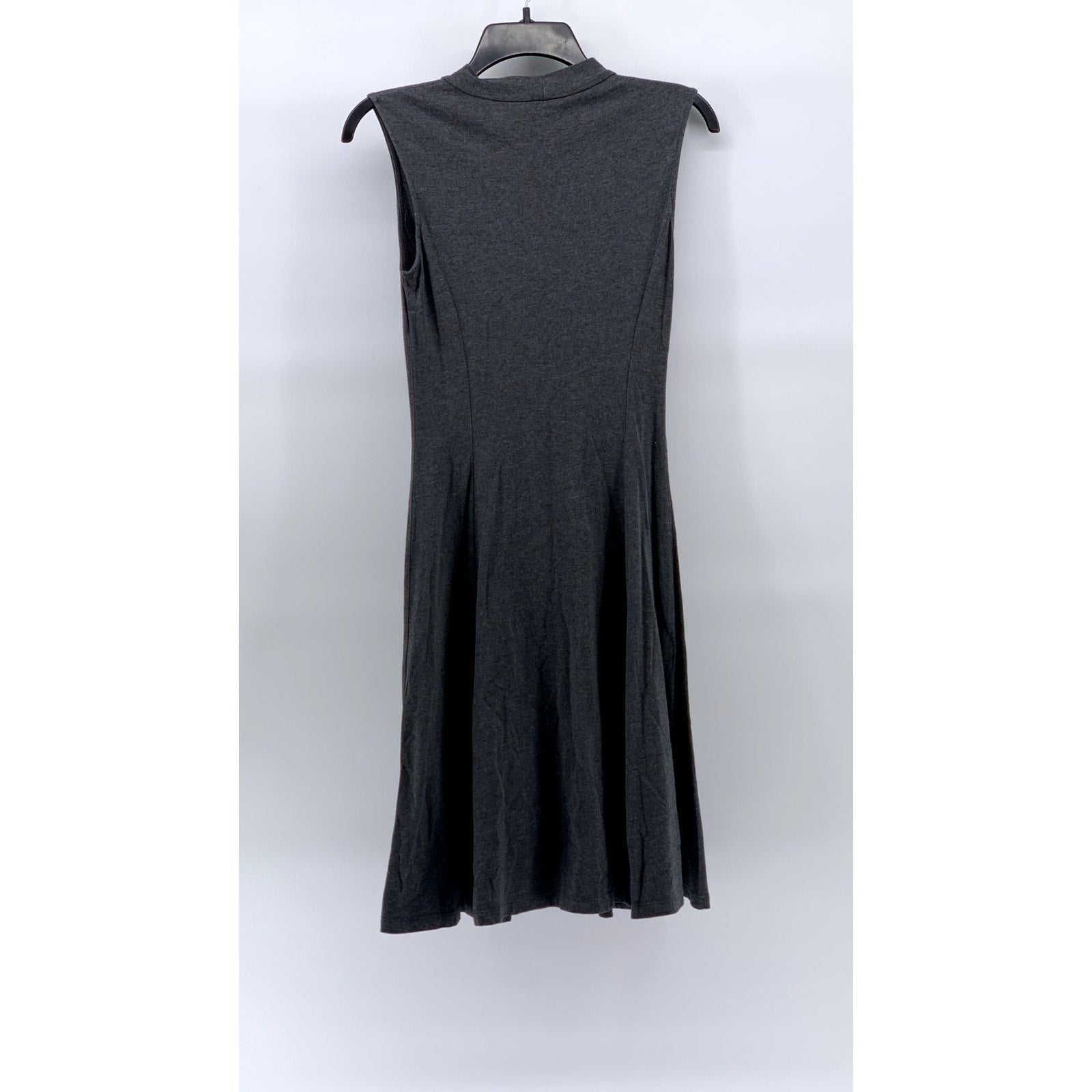 UNIQLO Women's Charcoal Gray Crewneck Sleeveless Casual A-Line Midi Dress SZ XS