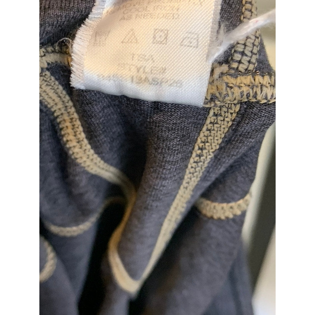 UNBRANDED Women's Navy/Tan Elastic Waist Pull-On Ruched Hem Crop Sweatpants SZ S