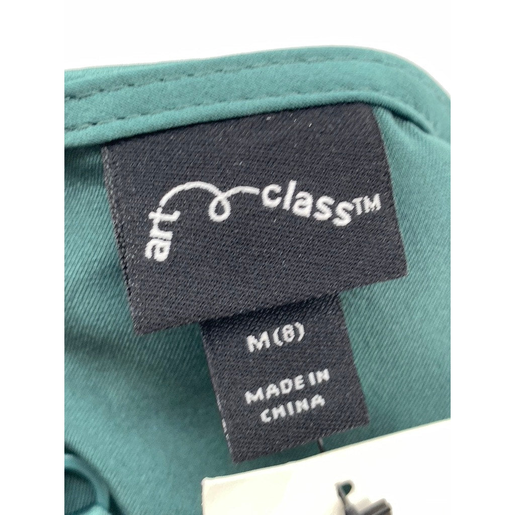 ART CLASS Girls' Dark Green Satin Tank Top SZ M(8)