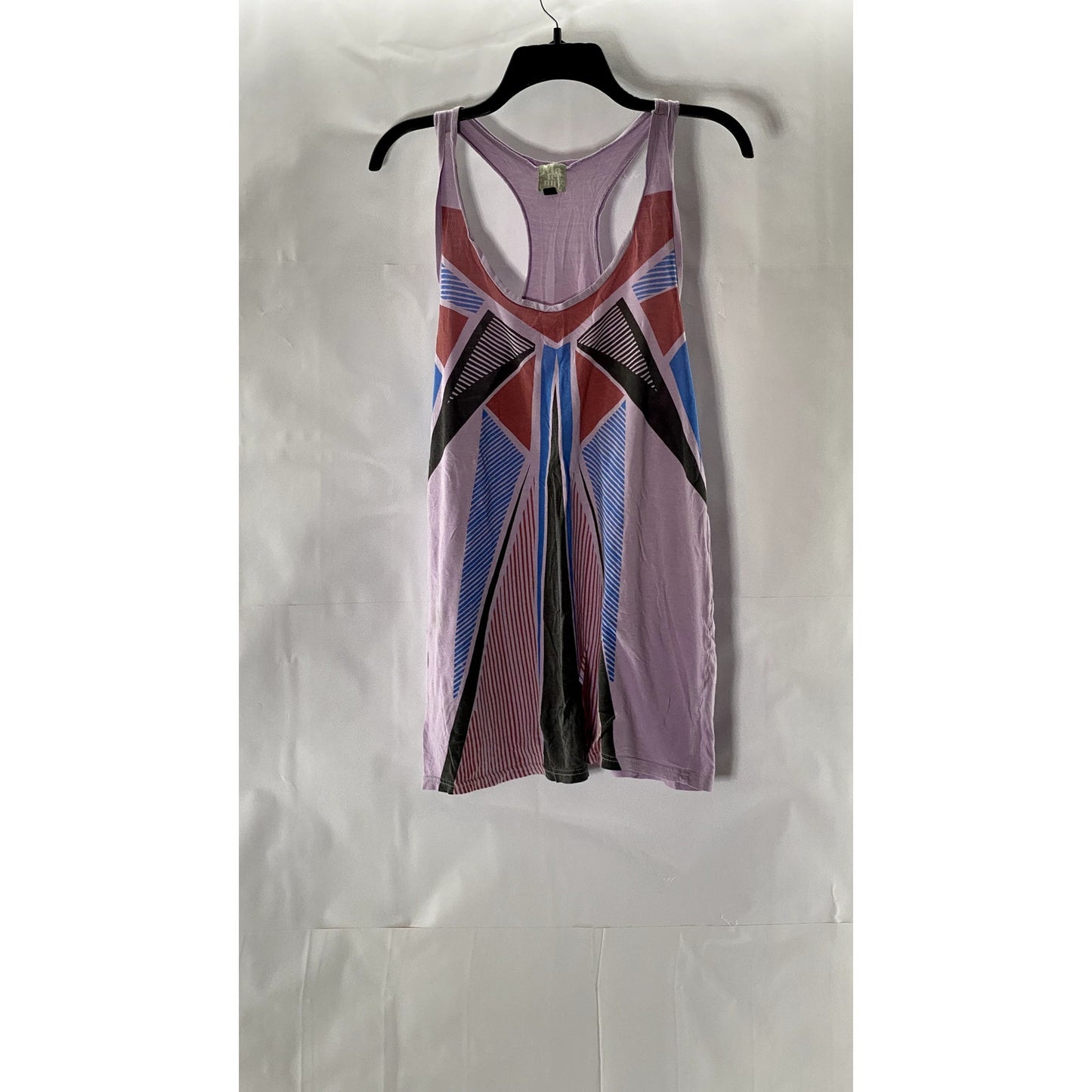 MATERNITY TOPSHOP Women's Purple Geo Print Scoop-Neck Racerback Tank Top SZ 6