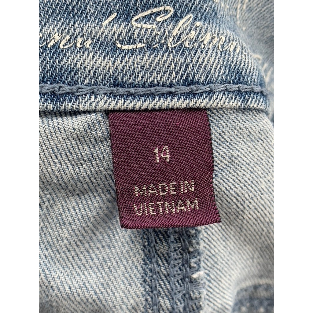 GLORIA VANDERBILT Women's Blue Denim All Around Slimming Effect Capri SZ 14