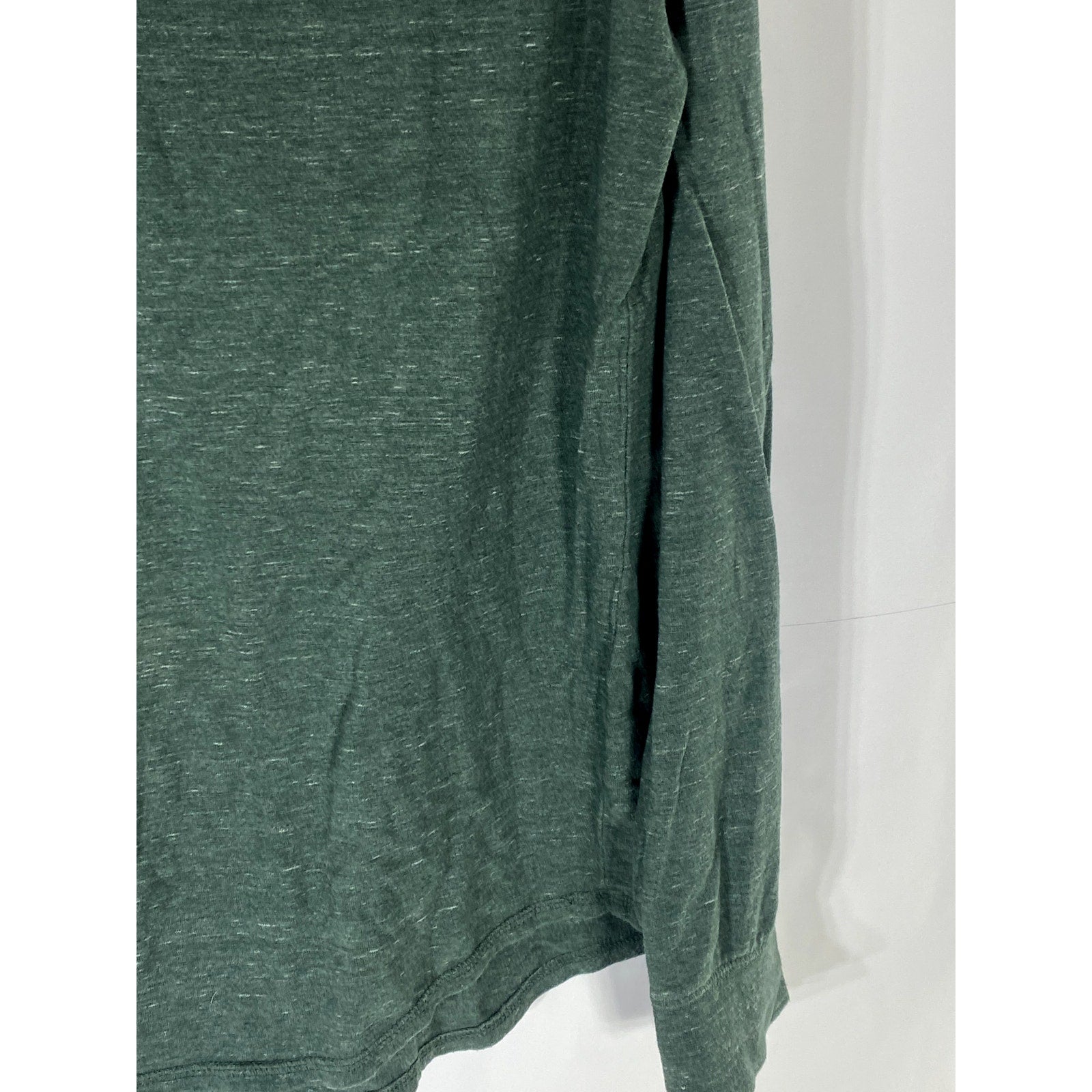 GOODFELLOW & CO Men’s Emerald Green Standard Fit Long Sleeve Henley Shirt SZ L