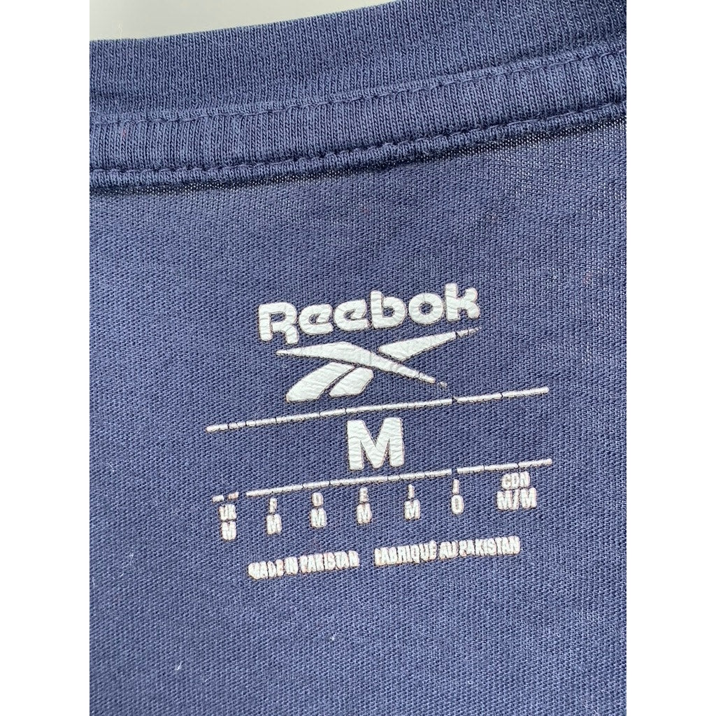 REEBOK Men’s Navy Logo Crewneck T-Shirt SZ M